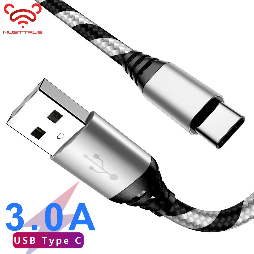 MUSTTRUE USB C кабель быстрое зарядное устройство для oneplus 6t samsung a50 Type Зарядка redmi note 8 pro