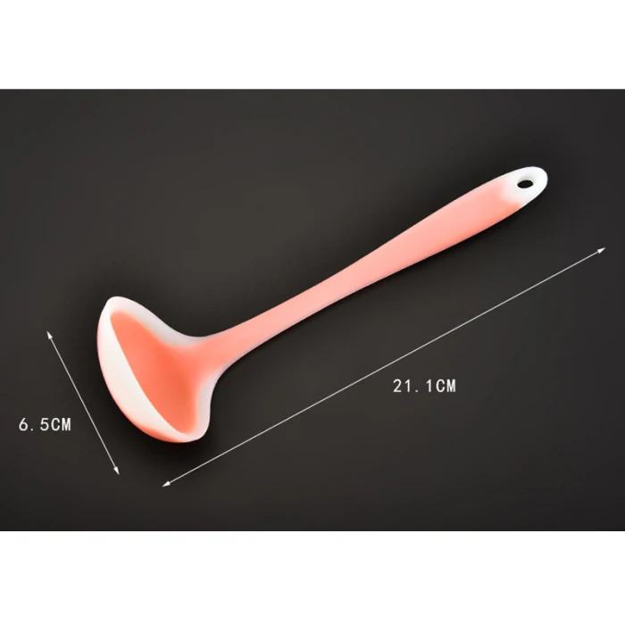 Novel Translucent Silicone Spoon Nonstick Anti High-Temperature Soup Scoup Cooking Tools Kitchen Supplies Shipping