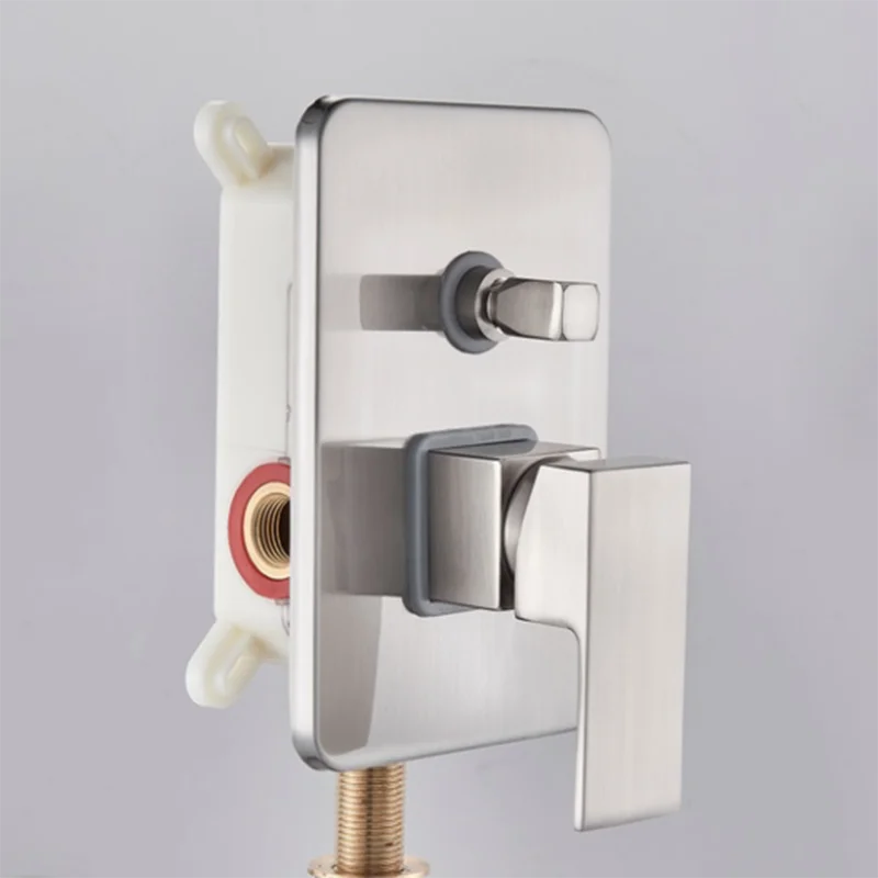 Brushed nickel 2 way Набор для душа аксессуары Смеситель горячей и холодной воды кран для ванны душ настенный смеситель клапан контроль температуры Дождь душ хром - Цвет: Brushed nickel 2 way
