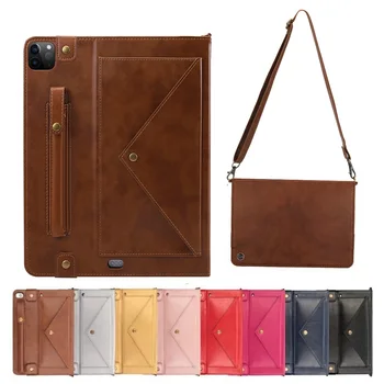 

Smart Wake Sleep Case For IPad Pro 11 2020 Case with Hand Holder Cover For New iPad Pro 11 Leather Shoulder Bag+Strap EEMIA