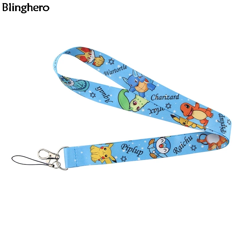 Blinghero Mix Cartoon Pikachu Crayou Shin-chan ремешок для ключей телефона шейный ремешок для USB свисток крутой держатель ID BH0433