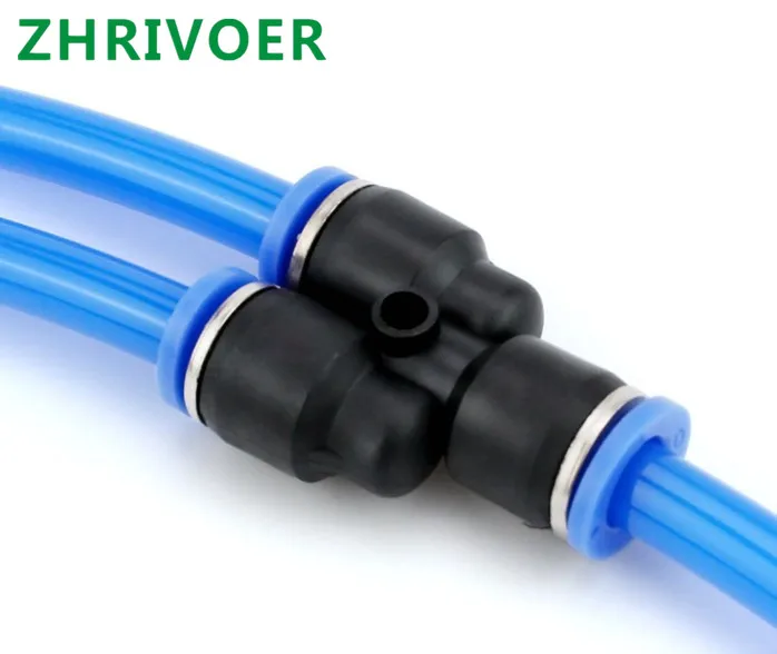 5Pcs OD 4 6 8 10 12MM  "Y" Pneumatic Connector Tee Union Push In Fitting for Air Pipe joint
