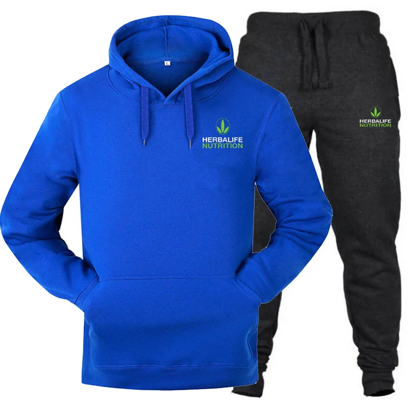 New trend Fashion sport warm suit jogging for Men Sportswear Print Hoodies Pullover tracksuit Sweatshirts Clothing set - Цвет: 8
