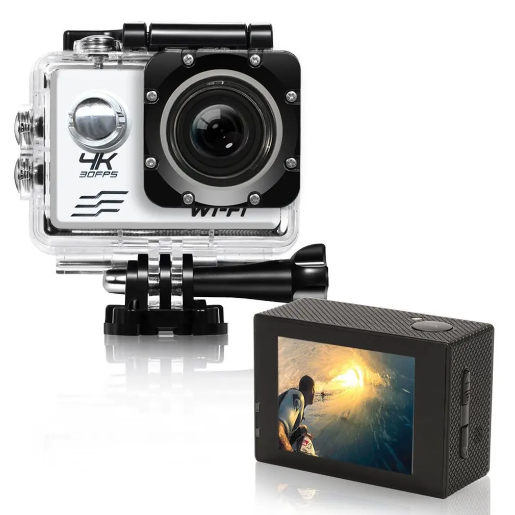 4K 30FPS 16MP экшн-камера Full HD 1080P 60fps Водонепроницаемая камера Wifi видеокамеры 170D мини 2," ЖК-видео Спортивная камера