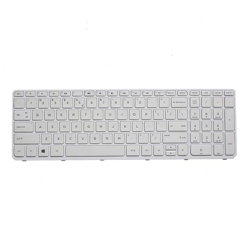 Клавиатура для ноутбука HP pavilion 15 N E 15E 15N T t N000 N100 N200 E000 E100 белая/черная с
