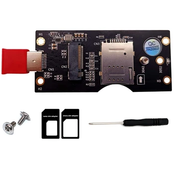 

NGFF M.2 Key B to USB 3.0 Adapter Riser Card with SIM 8Pin Card Slot Support 3G/4G/5G Module for Desktop PC