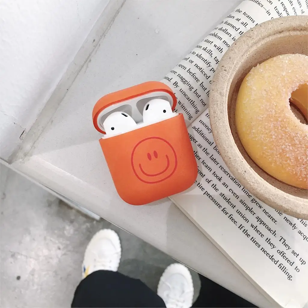 Чехол для наушников с милыми мультяшками чехол для Apple AirPods 1 2 Чехол Air Pods Матовый Жесткий ПК розовый протектор для пары аксессуары для кожи - Цвет: 03