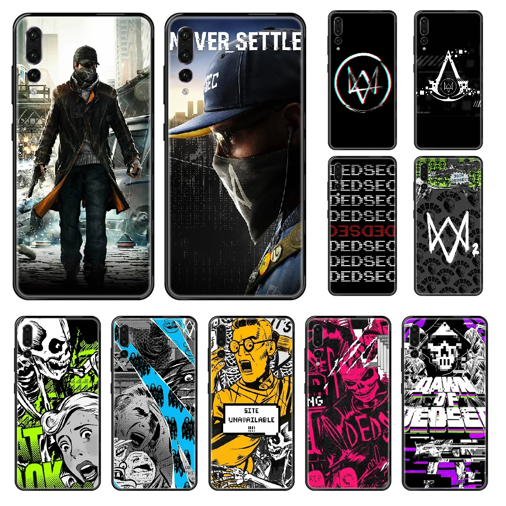 Watch Dogs дешевые чехол для телефона Huawei P 8 10 20 30 Смарт плюс 2019 Z Lite рro 2017 черное