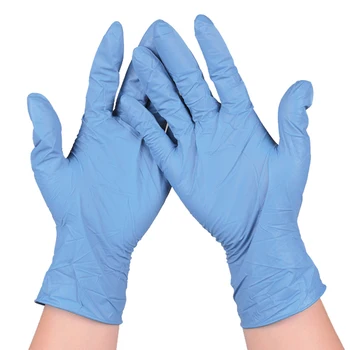 

100PCS Multi-purpose Disposable Nitrile Medical Exam Gloves Powder Free Kitchen Food Safety Cleaning Bule TC21