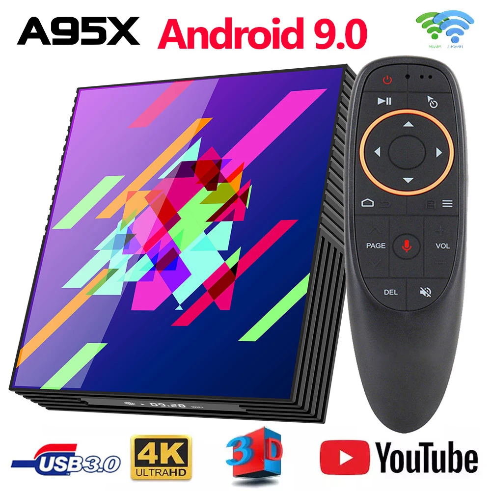 ТВ приставка Google Play Android 9 0 Rockchip RK3318 4 ГБ 64 Smart TV Box Bluethooth 2 4/5 0G Wi Fi Tv box PK