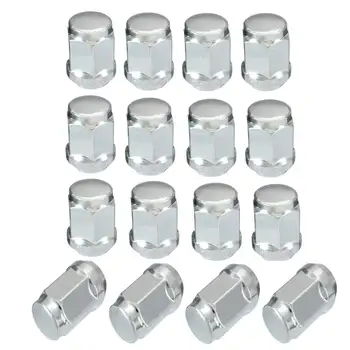 

Hot 16pcs M12x1.5 Locking Alloy Steel Car Wheel Anti-theft Nuts 60 Degree Bolt for VW for FORD Sliver