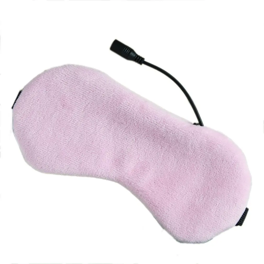 Pink Usb Паровая маска для глаз горячий компресс Eyemask нагрев Eyemask тепловой щит для снятия усталости глаз ледяная маска - Цвет: Pink