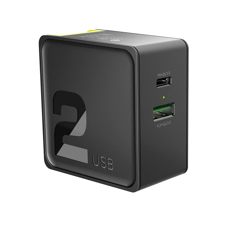 Дорожное зарядное устройство Rock USB PD для samsung S10 Note 10 Plus, 2 в 1, складное зарядное устройство для телефона с европейской вилкой для iPhone 11 Pro Max