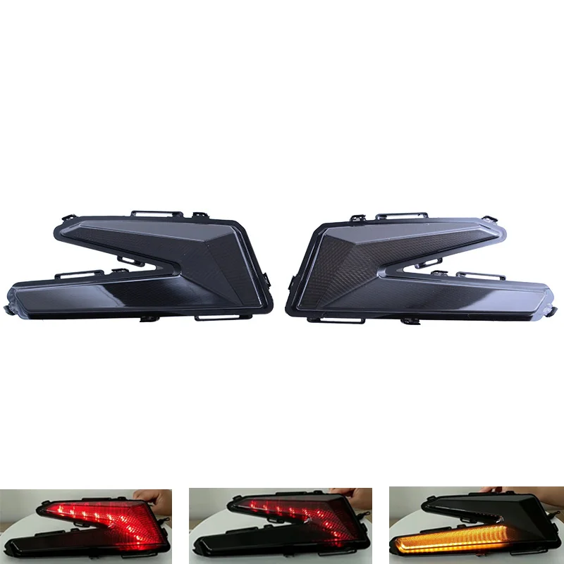 Right & Left Black Tail Lights Lamps With Yellow Turning Light for Can