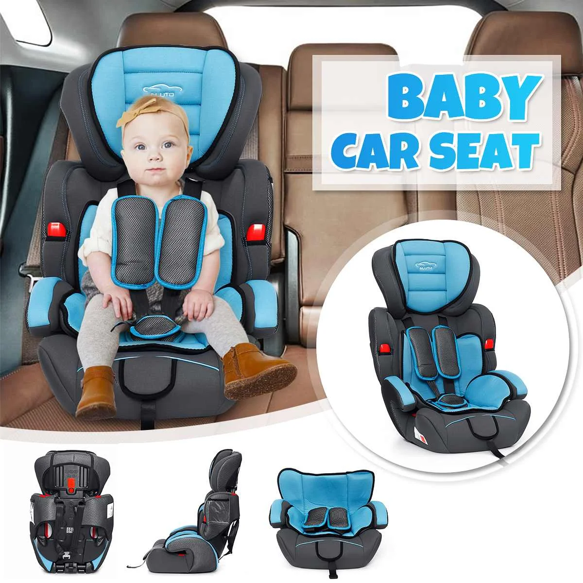 Car Auto Baby Stroller Seat Cushion Infant Safe Seat Protector Chair Travel Portable Adjustable Safety Mat Pad Kids Child 9M-12Y Car Auto Baby Stroller Seat Cushion Infant Safe Seat Protector Chair Travel Portable Adjustable Safety Mat Pad Kids Child 9M-12Y