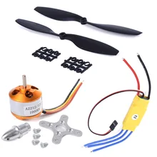 Motor outrunner sem escova, a2212 1000kv + simonk 30a esc + 1045 hélice (1 par) conjunto de rotor quad-rotor para multicopter f450 f550