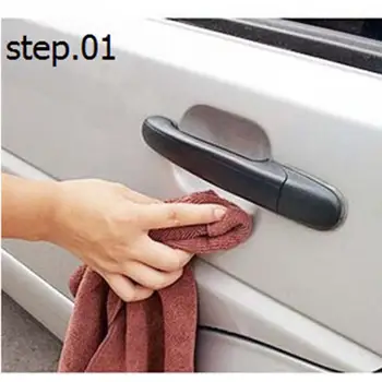 

Hot 4pcs/lot Car Handle Protection Film Universal Invisible Car Door Handle Stickers Scratches Resistant Sticker Car Styling