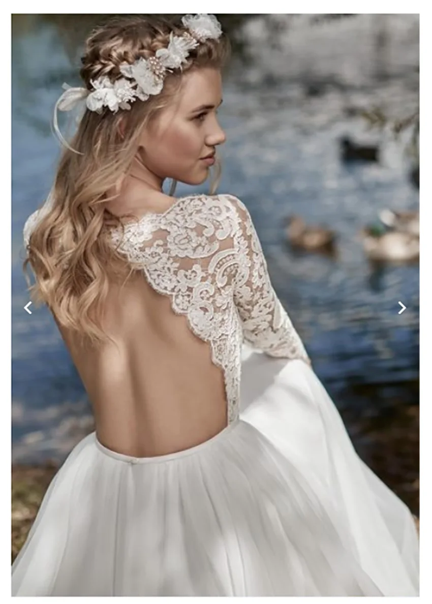 NUOXIFANG винтажное Бохо С Длинными Рукавами Свадебное платье Robe de mariee кружевной топ новое платье невесты шифоновые свадебные платья