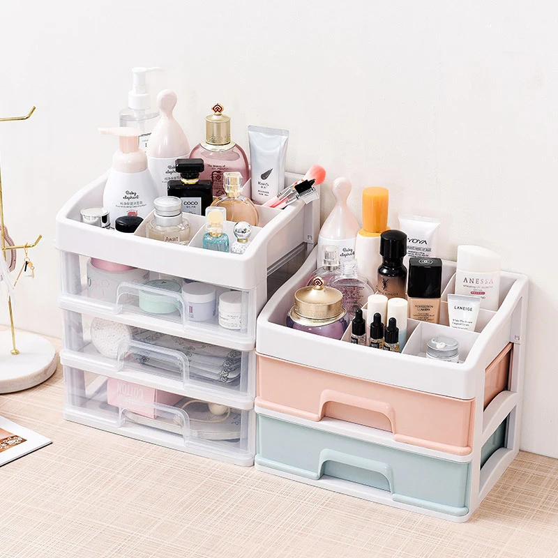 

Makeup Organizer Drawers Plastic Cosmetic Storage Box Jewelry Container Make Up Case Makeup Brush Holder Jewelry Nail Organizers