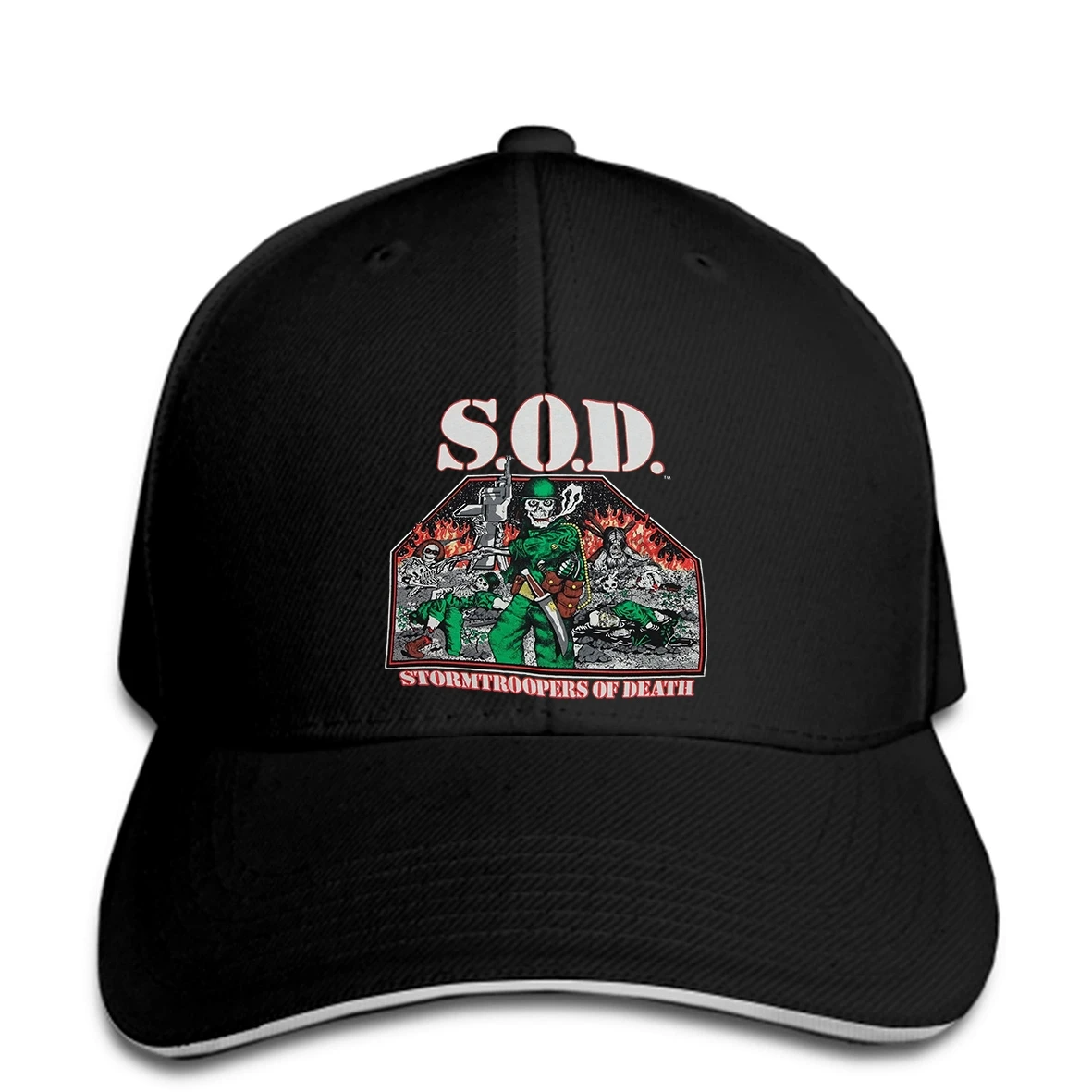 VTG S.O.D. бейсболка Реюньон STORMTROOPERS OF DEATH 1992 Топ Репринт USAsz snapback Кепка пиковая