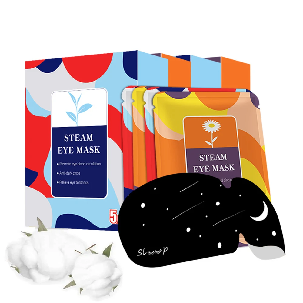 

15 Packs Self Heated Warm Steam Hot Eye Mask Relieve Fatigue Tired Eye Relaxation Remover Dark Circles Sleep Eye Mask Disposable