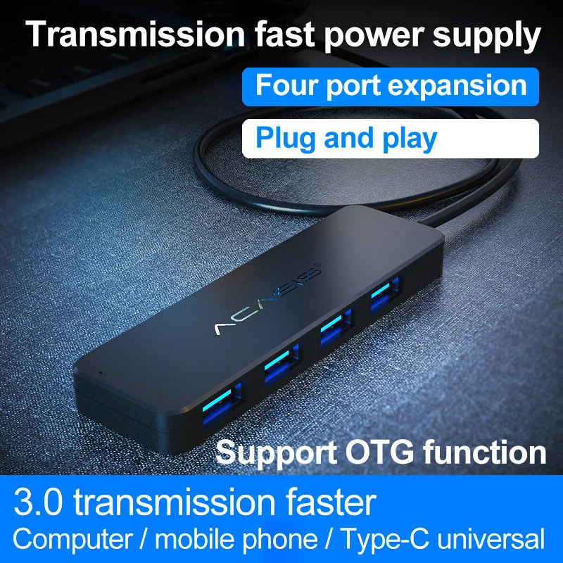 USB-концентратор Acasis 3 0 мульти-USB-разветвитель 4 USB-порта 2 для Lenovo Xiaomi Macbook Pro