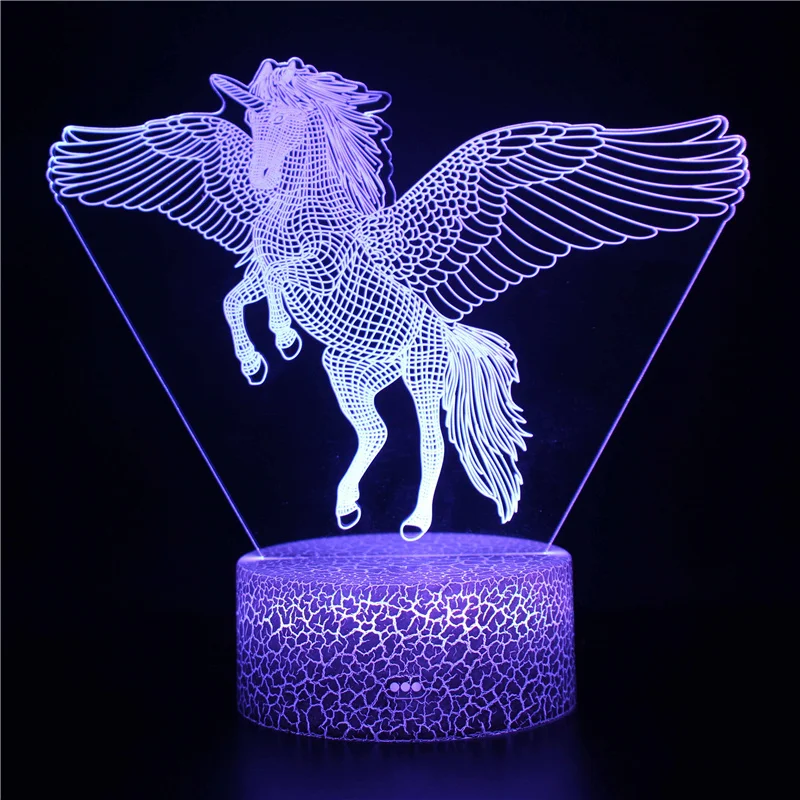 Nighdn 3D LED Unicorn Night Lamp Light for Kids Gifts Unicorn Lamp 16 Colors Change with Remote Valentine's Day Present Birthday wall night light