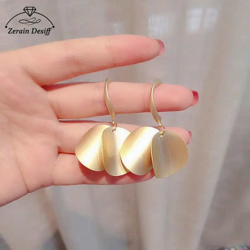 925 Silver Needle Matte Metal Earrings New Trendy High-end Retro Style Women Korean Fashion Jewelry | Украшения и аксессуары