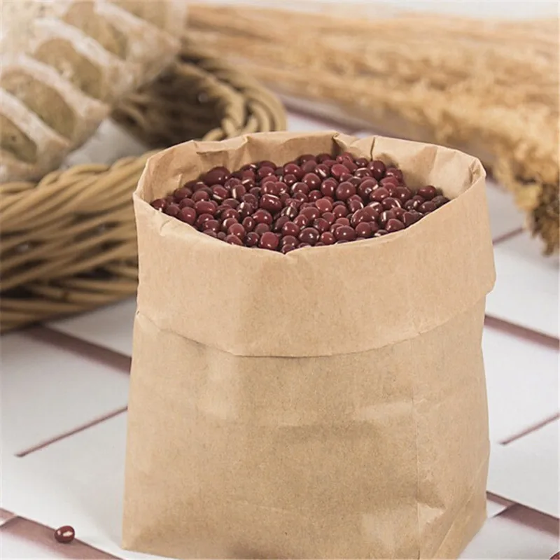 10pcs Vintage Brown Kraft Paper Bags Gift Food Bread Candy Party Bags 