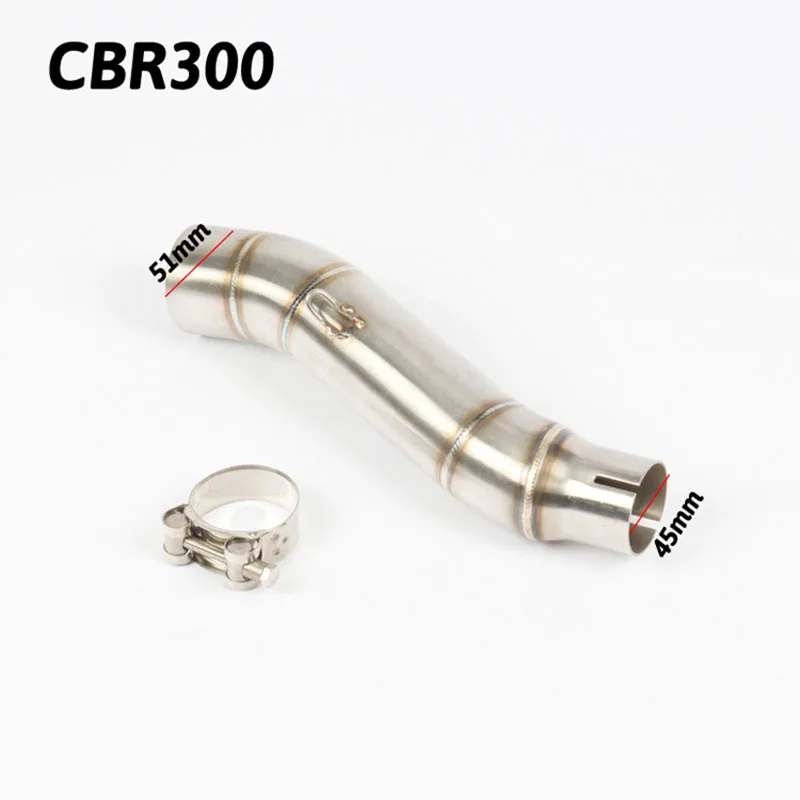 CBR500 CBR250 CBR 500R CBR300 мотоцикл выхлопной контакт средней трубы разъем для HONDA CBR500R CBR 300 CBR300 2012 до - Цвет: Золотой