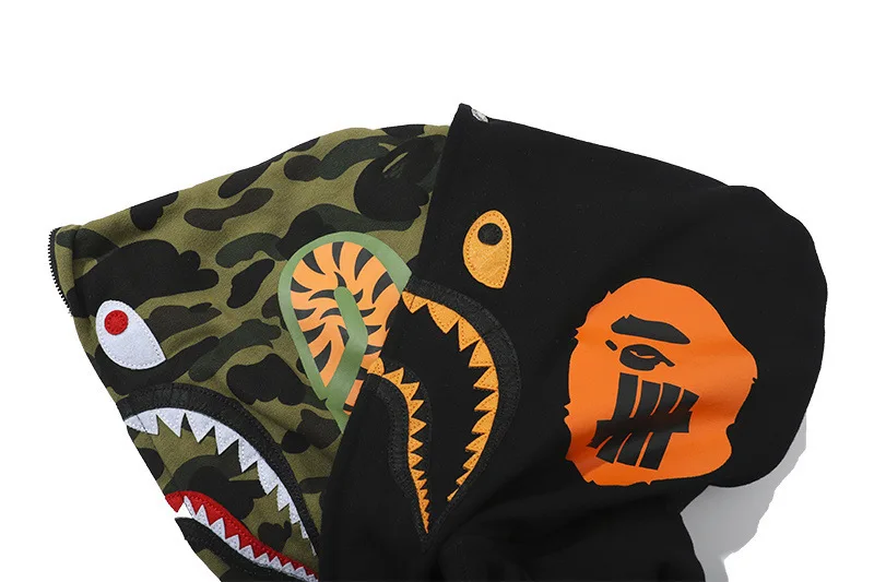 

Japanese-style Popular Brand Star Style Double Cap Mock Two-Piece Zip-up Jacket Men's Sweatshirts & Hoodies Teenager New Style