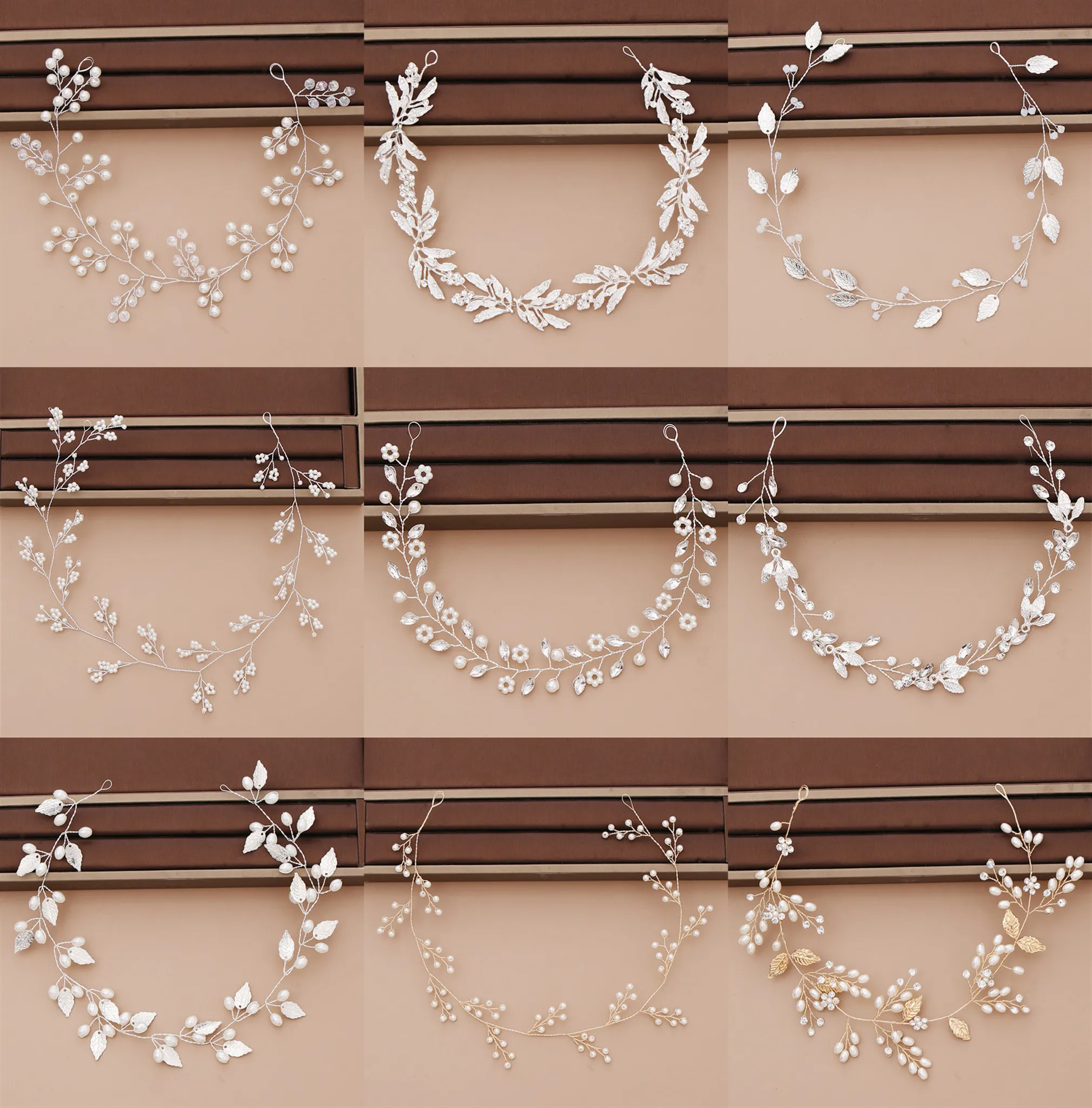 Bridal Headwear Pearl Rhinestone Crystal Tiara Wedding Headband For Women Bride Hair Accessories