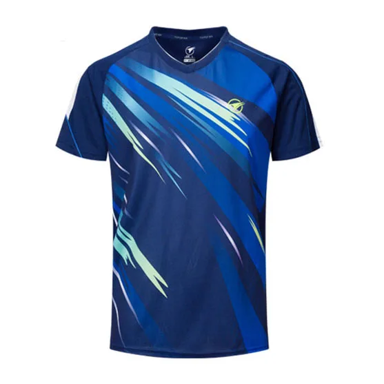 A117 Navy Shirt Мужская и Женская теннисная футболка, футболка для мальчиков и девочек, спортивная одежда для тенниса, молодежные комплекты для бадминтона, шорты, тренировочная форма для настольного тенниса - Цвет: A117 Navy Shirt