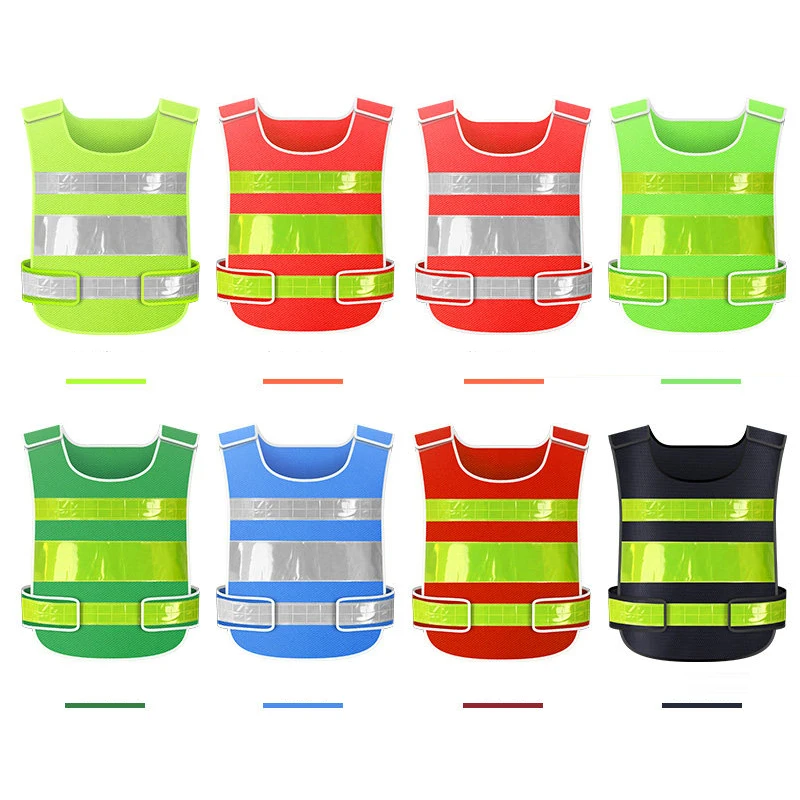 Adjustable Safety Vest Reflective Jacket Security Waistcoat Vest Black reflective safety vest reflective safety jacket