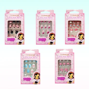

120Pcs Child Makeup Toy Nail Toy Fake Nails False Nail Tips Manicure Beauty Tools