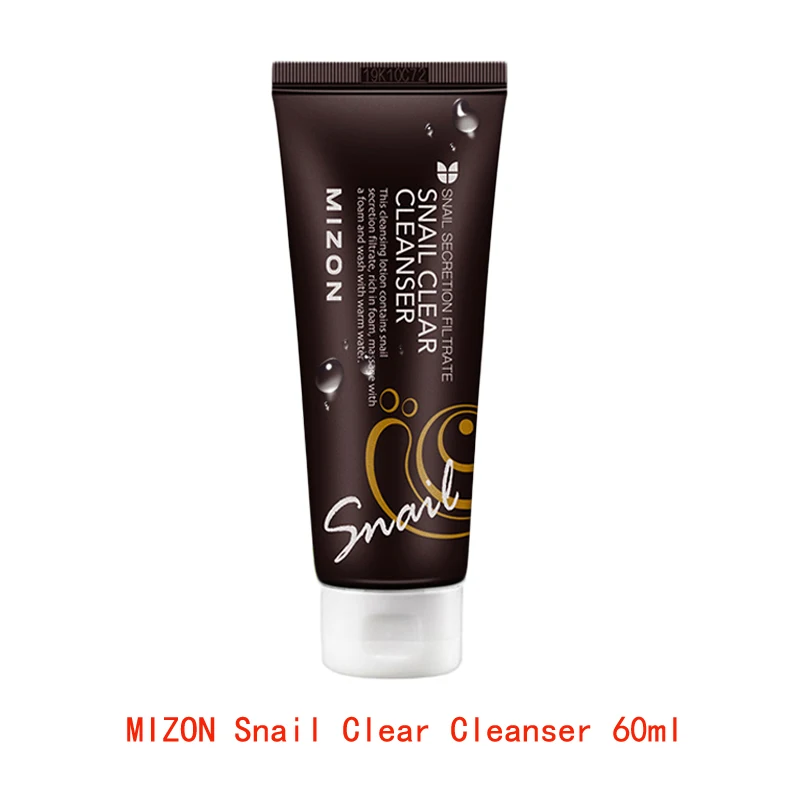 MIZON Black Snail все в одном крем для лица подтягивающий крем черная Улитка все в одном крем против морщин шрам лечение акне Сыворотка для лица - Цвет: Snail Cleanser 1pcs