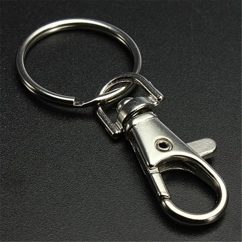 

Durable Metal Carabiner Clip Style Spring Key Chain Keyring Silver Color Key Rings Women Men DIY Key Chains Accessories