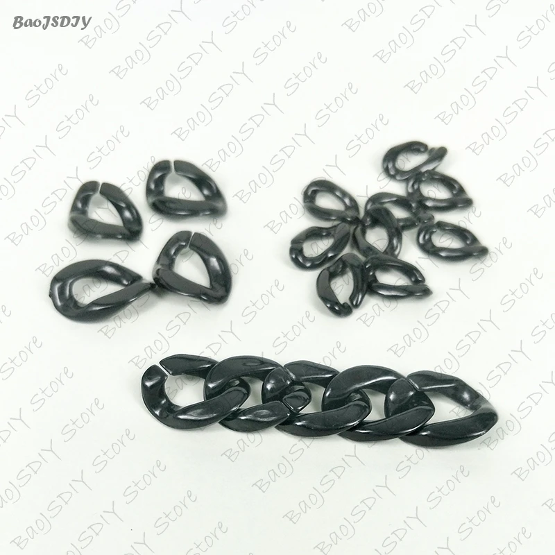 Wholesale 23mm*17mm Multi color Acrylic Twisted Chains Assembled Parts Beads Diy Jewelry Findings Accessories 60 pieces(JM6582)