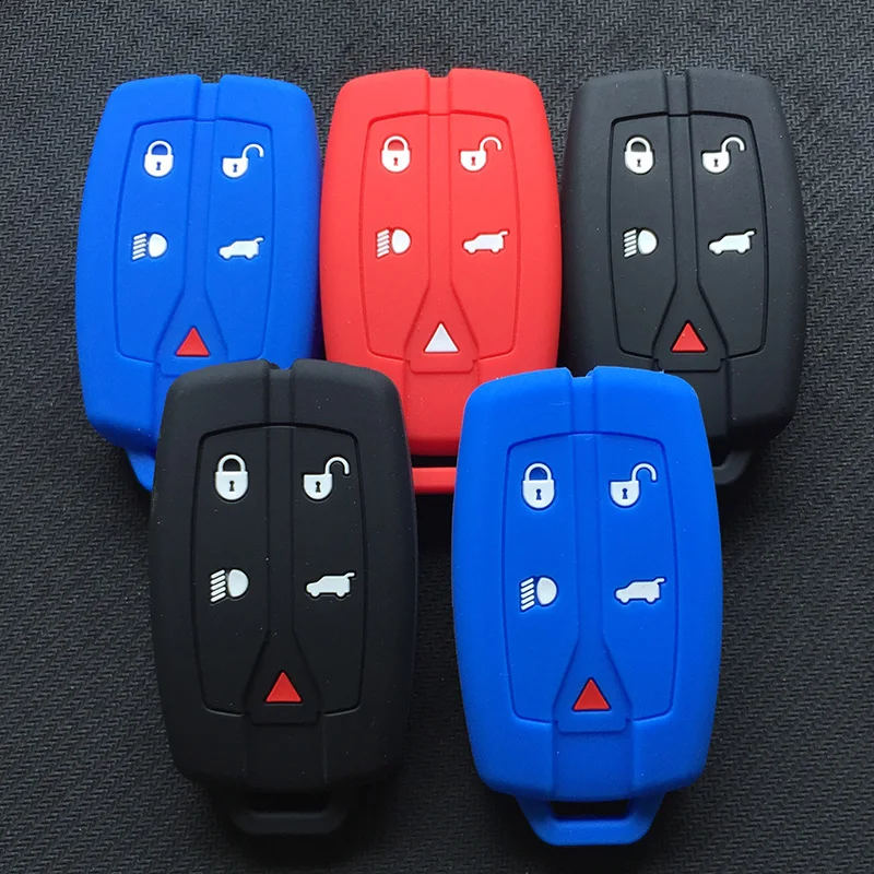 

silicone Car key Case Shell cover For Land Rover Freelander 2 5 Buttons key