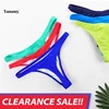 Clearance Sale Lunamy Sexy Bikini Thong Swimwear Women Bottoms Solid Color Bikini T-Back Brazilian Swimming Panties 1