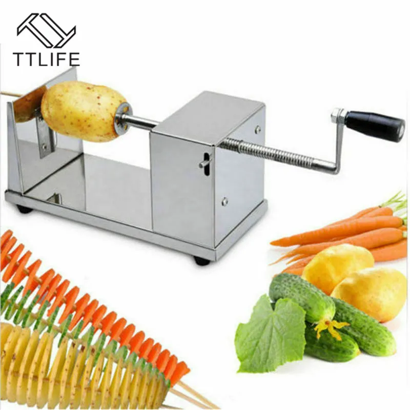  TTLIFE Spiral Potato Slicer Twister Twisted Tornado Potatoes Cutter French Fries Cutting Chips Mach - 4000534280713