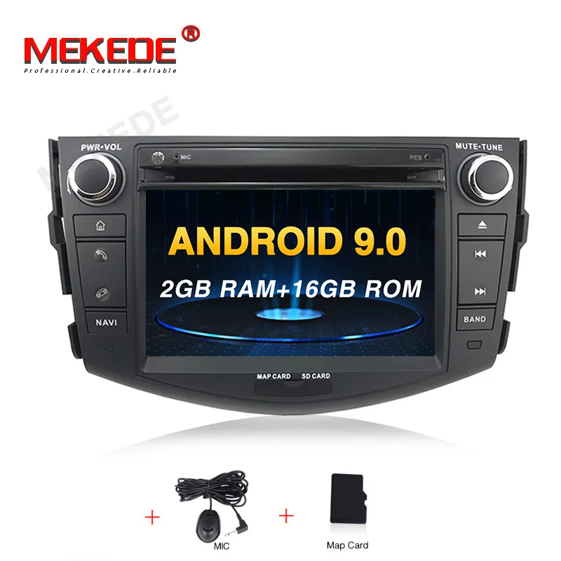 16G CAR DVD MEKEDE PX5 2 din TDA7851 Android 9.0 car dvd player gps for Toyota Corolla 2007 2008 2009 2010 2011 car stereo radio usb - Цвет: 16G CAR DVD