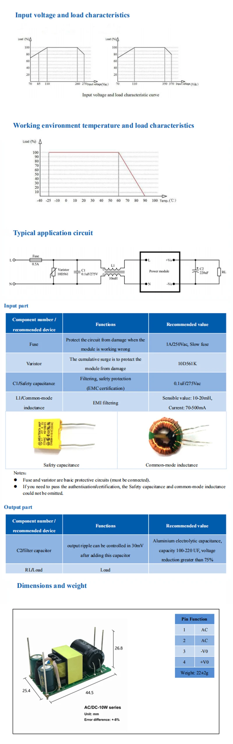 10m05 10m12 10m24 hi-link AC-DC interruptor de