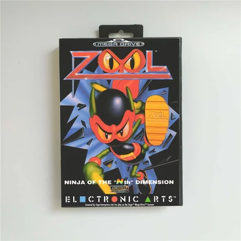 

Zool - EUR Cover With Box 16 Bit MD Game Card for Sega Megadrive Genesis Video Game Console