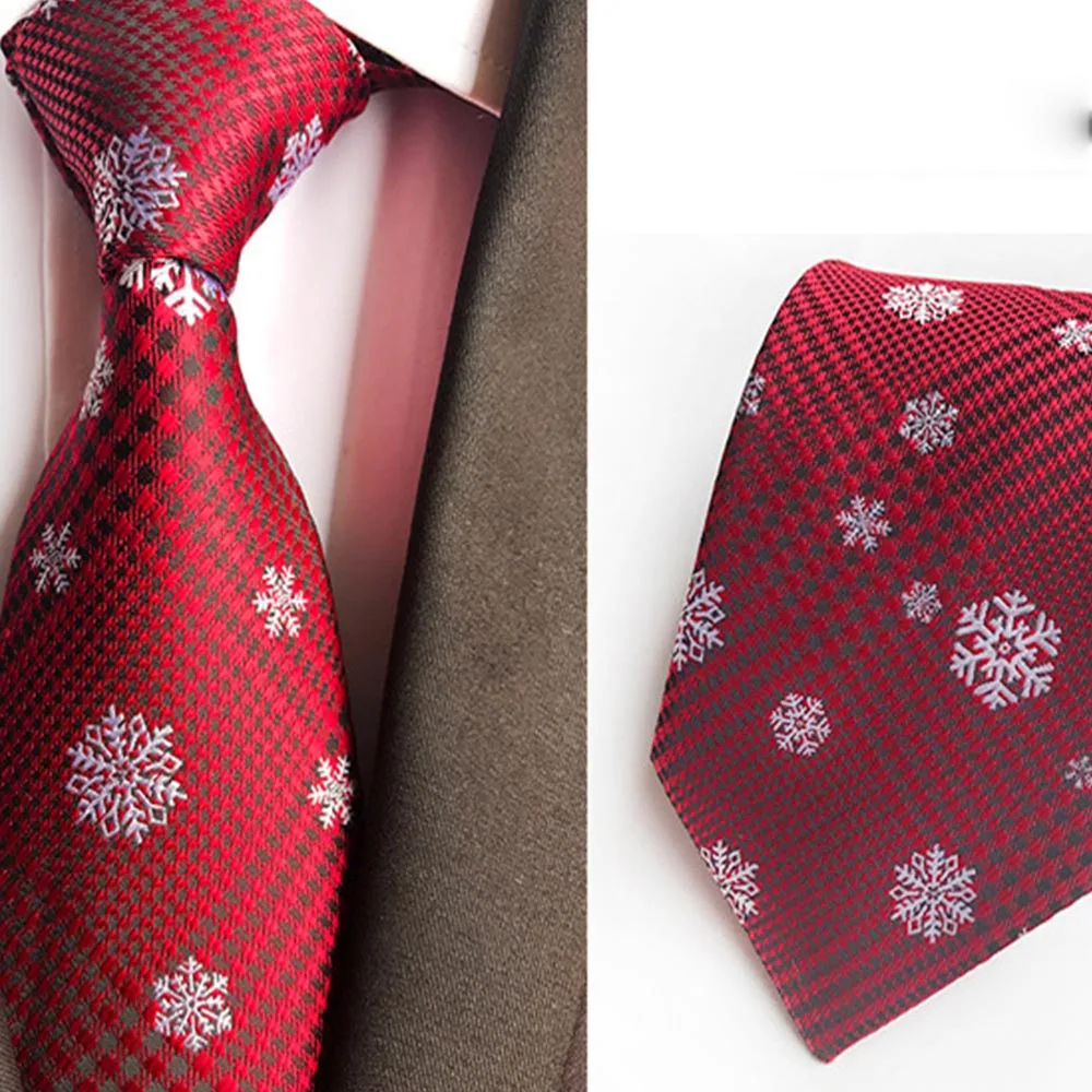 Новые рождественские галстуки для мужчин дизайн Модный Санта Клаус 8 см праздничный галстук мужские шелковые галстуки для шеи вечерние галстуки подарок