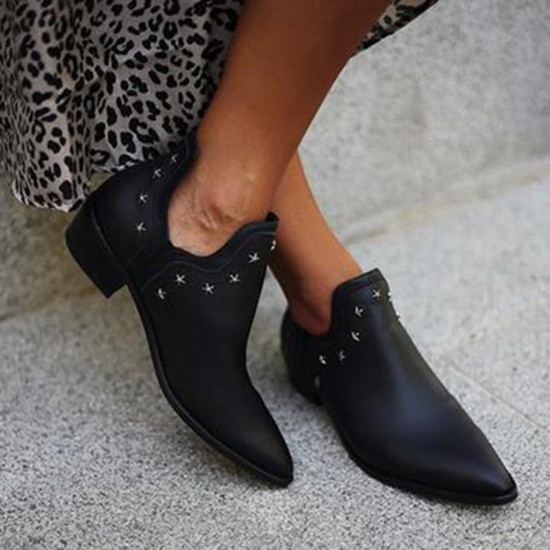 

LASPERAL Women Winter Boots Slip On Women Causal Ankle Boots Platform Shoes Woman Rubber Flats Plus size 35-43 Zapatos Mujer
