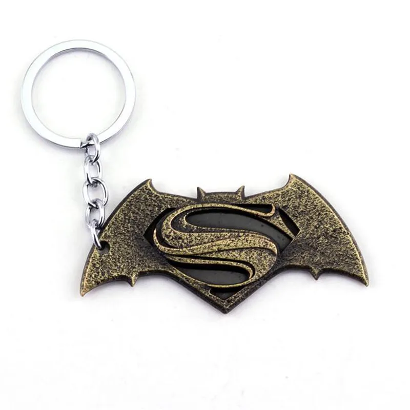 DC Comics Супергерои Бэтмен Летучая мышь Подвески брелок кино ювелирное изделие брелок для ключей подарки сувенир - Цвет: bronze