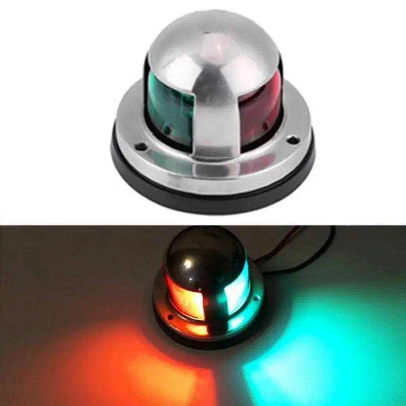 

1 Set DC 12V Stainless Steel Red&Green LED Navigation Signal Light Lamp Bulb Yacht Accessory For Marine Boat