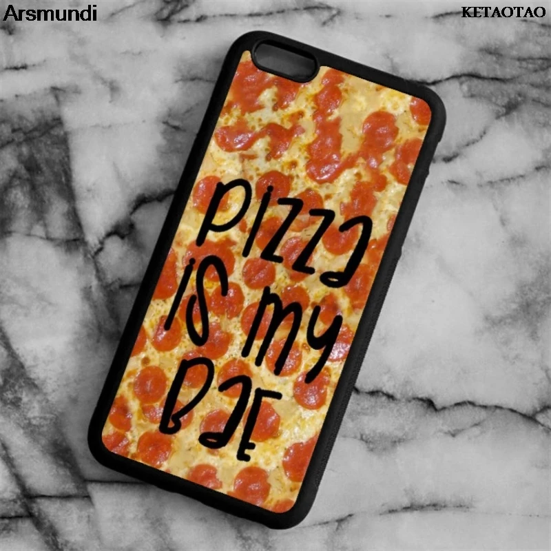 Чехлы для телефонов KETAOTAO Funny Quote Pizza is my Bae iPhone 4S 5C 5S 6 6S 7 8 Plus X Samsung мягкий ТПУ