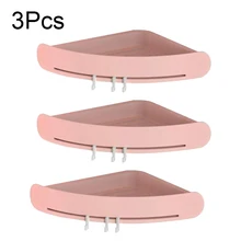 Bathroom Shelf Organizer Shower Storage Rack Corner Shelves Wall Mounted ABS Toilet Shampoo Holder Snap Up Bathroom Accessories